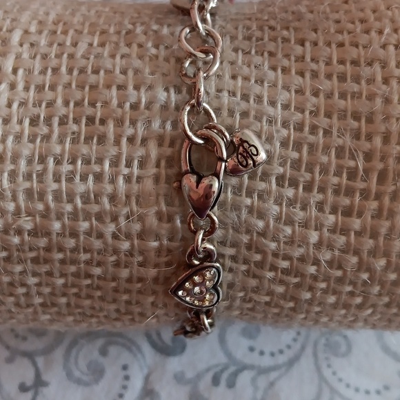 Brighton Silver Red and Blue Barrel Slide Bracelet - Picture 8 of 12